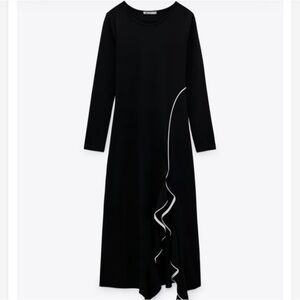 Zara black midi dress